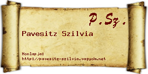 Pavesitz Szilvia névjegykártya